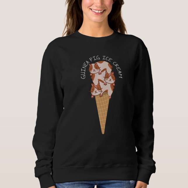 Guinea Pig Ice Cream Graphic Guinea Pig Owner Pets T Shirt (Framsida)