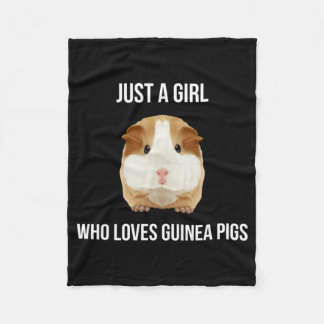 Guinea Pig Just A Girl Loves Wheek Fleecefilt