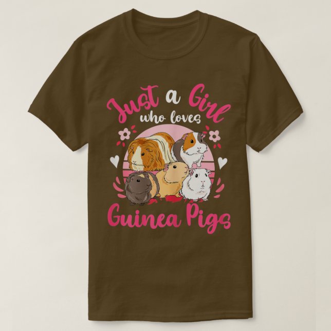 Guinea Pig Just a Girl Who Loves Guinea Pigs  T Shirt (Design framsida)