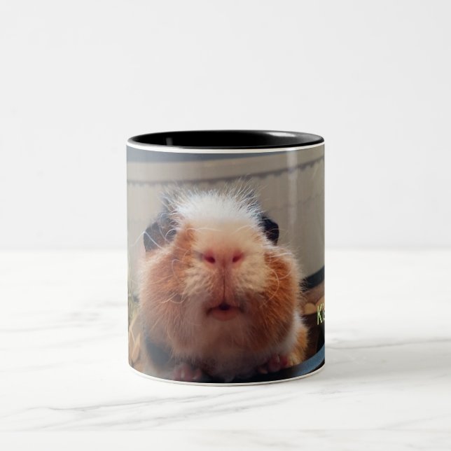 Guinea pig kiss mug Två-Tonad mugg (Center)