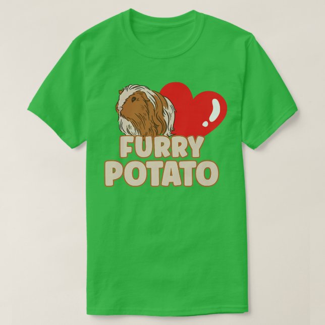 Guinea Pig Lover Furry Potato  T Shirt (Design framsida)