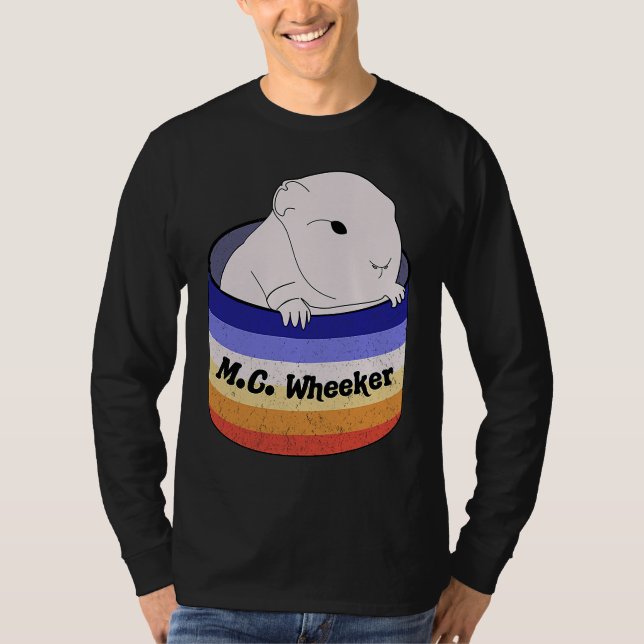 Guinea Pig M C Wheeker Wheeking Cavy T Shirt (Framsida)