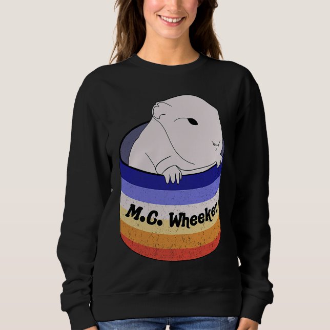 Guinea Pig M C Wheeker Wheeking Cavy T Shirt (Framsida)