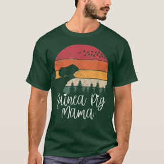 Guinea Pig Mama Retro Sunset Guinea Pig Owner Appa T Shirt