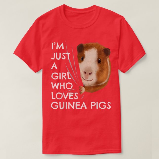 Guinea Pig Outfit Women's Girls Gift Guinea Pig  T Shirt (Design framsida)