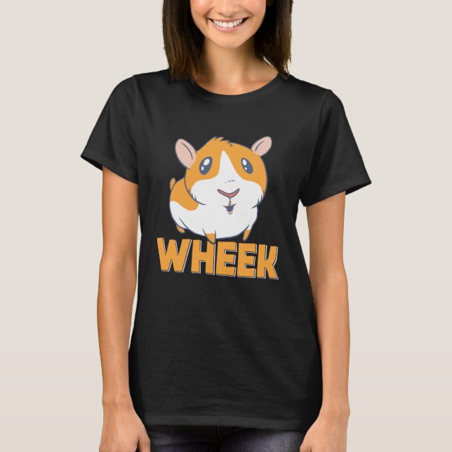 Guinea Pig Owner cute Wheek T Shirt (Framsida)