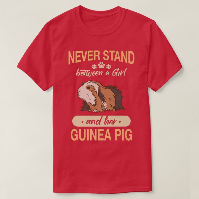 Guinea Pig Pet Peruvian Sheba  T Shirt (Design framsida)
