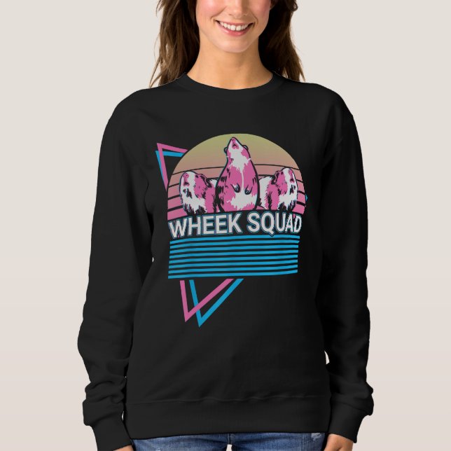 Guinea Pig Retro Wheek Squad T Shirt (Framsida)