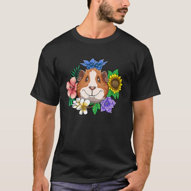 Guinea Pig Smile Flowers Laughter for a Guinea pig T Shirt (Framsida)