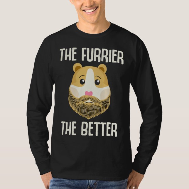 Guinea Pig  The Furrier the Better T Shirt (Framsida)