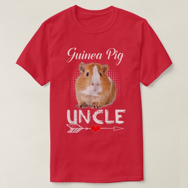 Guinea Pig Uncle Costume Clothing Cute Guinea Pig  T Shirt (Design framsida)