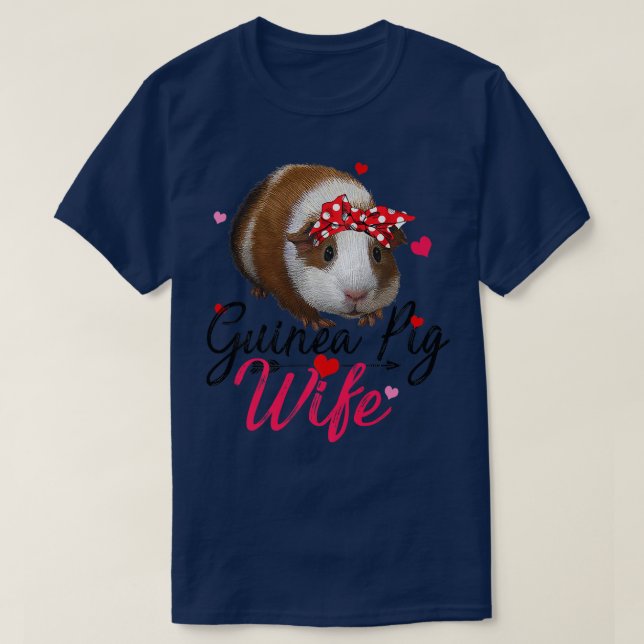 Guinea Pig Wife Costume Shirt Women Guinea Pig Lov T Shirt (Design framsida)