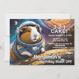 Guinea Pigs in Space, Countdown to Cake Birthday I Inbjudningar