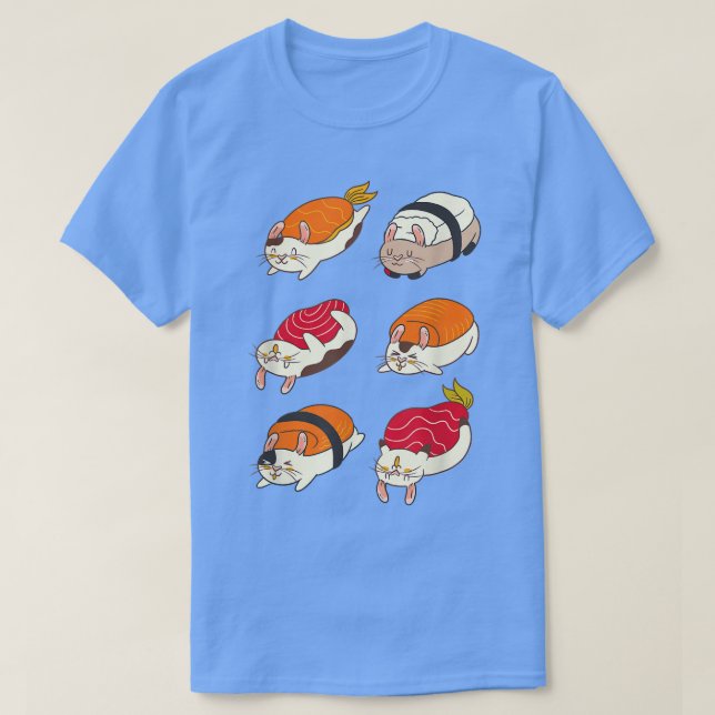 Guinea Pigs Sushi Style Animal Guinea Pig T-Shirt (Design framsida)