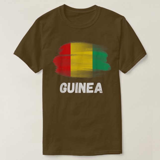 Guinea Pride Retro Guinean Flagga Family Matchi T Shirt (Design framsida)