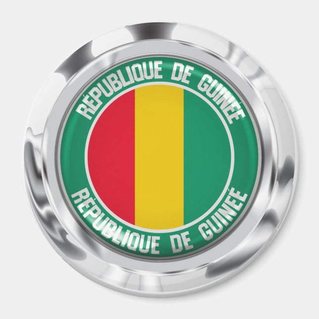 Guinea Round Emblem Magnet (Framsidan)