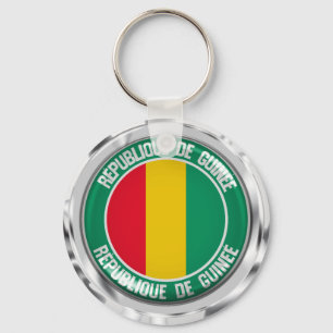 Guinea Round Emblem Nyckelring