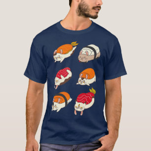 Guinea Sushi Stil Animal Guinea Gris Premium Grisa T Shirt