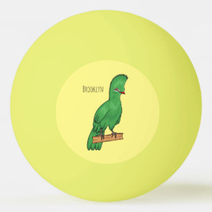 Guinea turako fågel tecknad illustration pingisboll