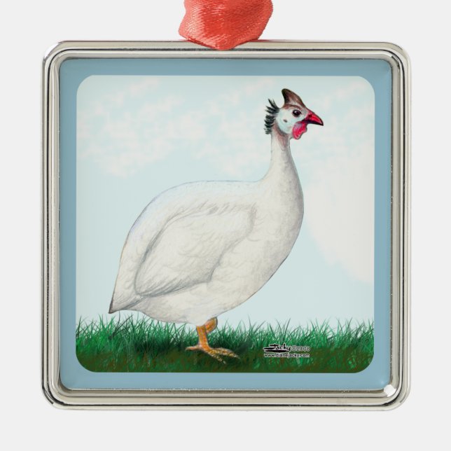 Guinea White Julgransprydnad Metall (Framsidan)