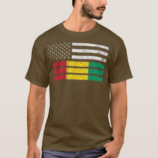 Guinean American Flag USA Guinea T Shirt