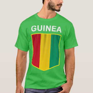 Guineanska Flagga Emblem Guinean Pride Ancestry He T Shirt