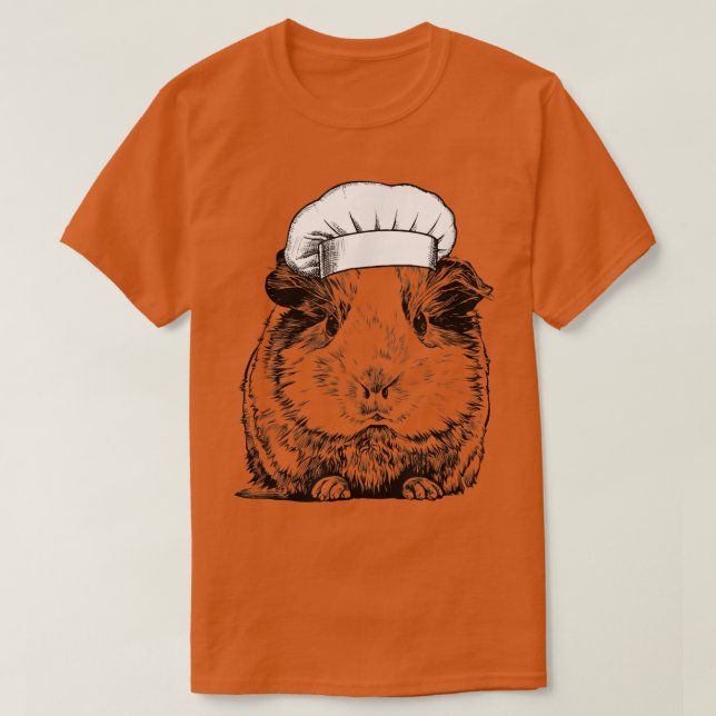 Guineanska Gris Animal Chef Funny Cooking Cook T Shirt (Design framsida)