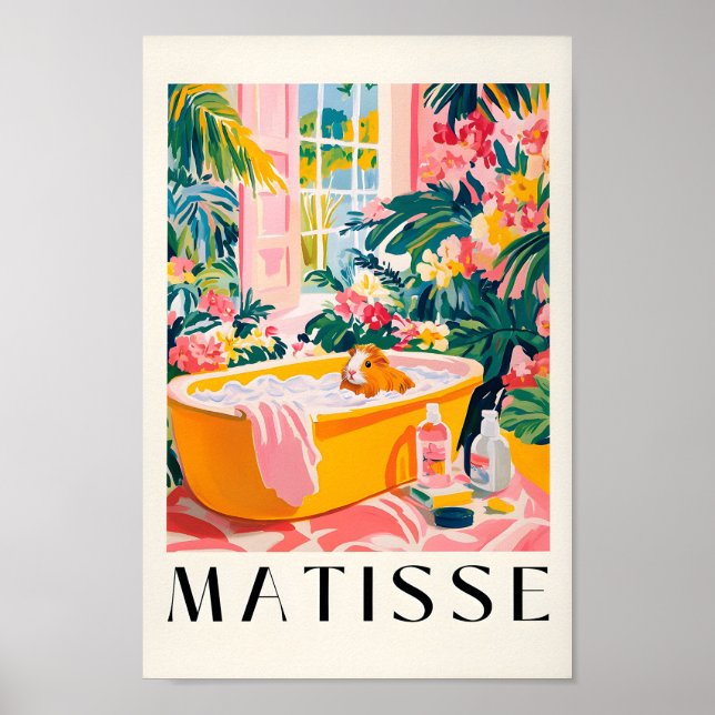 Guineanska Gris Art Print, Funny Bathroom Print, B Poster (Framsidan)