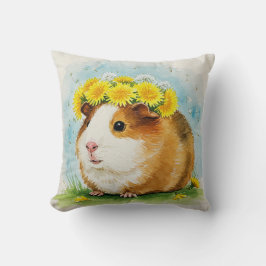Guineanska Gris Cavia Cavy Dandelions Flowers Pill Kudde