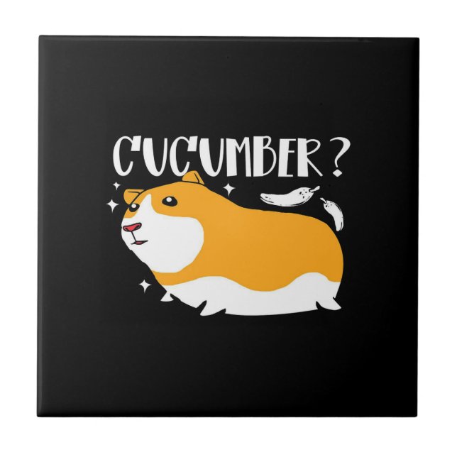 Guineanska Gris Cucumber | Cute Guinea Gris | Cool Kakelplatta (Framsidan)