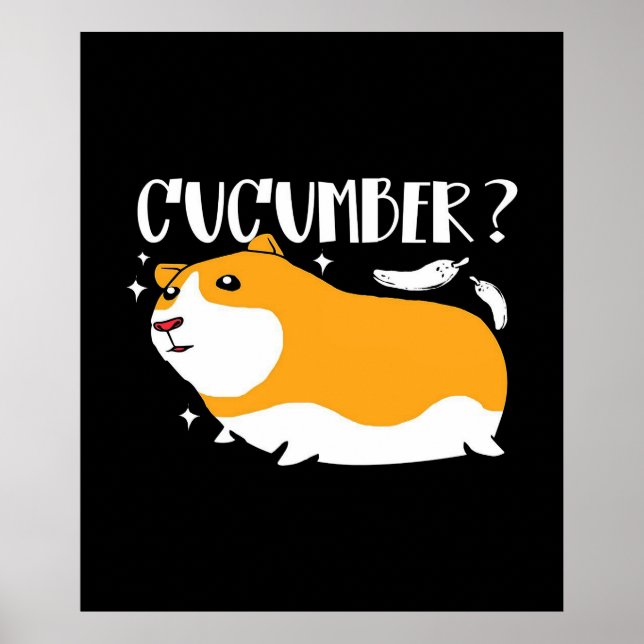 Guineanska Gris Cucumber | Cute Guinea Gris | Cool Poster (Framsidan)