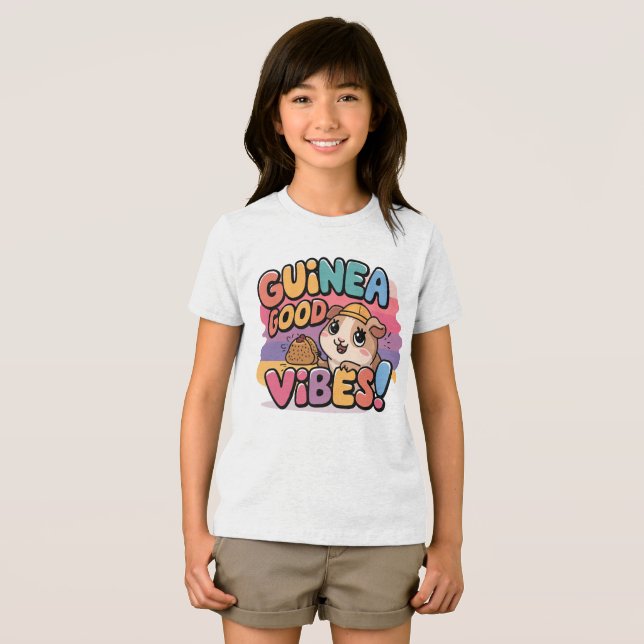 Guineanska Gris Good Vibes Colorful Art T Shirt (Framsida Full)