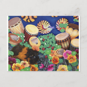 Guineanska Gris Magic Carpet Drum Garden Delight Vykort