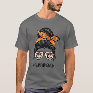 Guineanska Gris Mamma Messy Bun Hair Glass, Guinea T Shirt