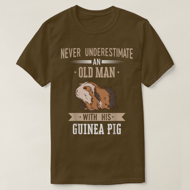 Guineanska Gris Pet Peruvian Sheba old man T Shirt (Design framsida)
