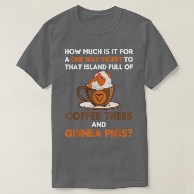 Guineanskt Grisar Kaffe Träd Kavy Cavy Pet Keeper T Shirt (Design framsida)