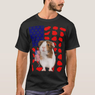 Guineas amerikanska Flagga 4 juli Älskare USA Pat T Shirt