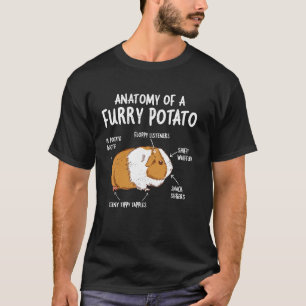 Guineas anatomi i Hårig Potato Funny Cavy Manar T Shirt