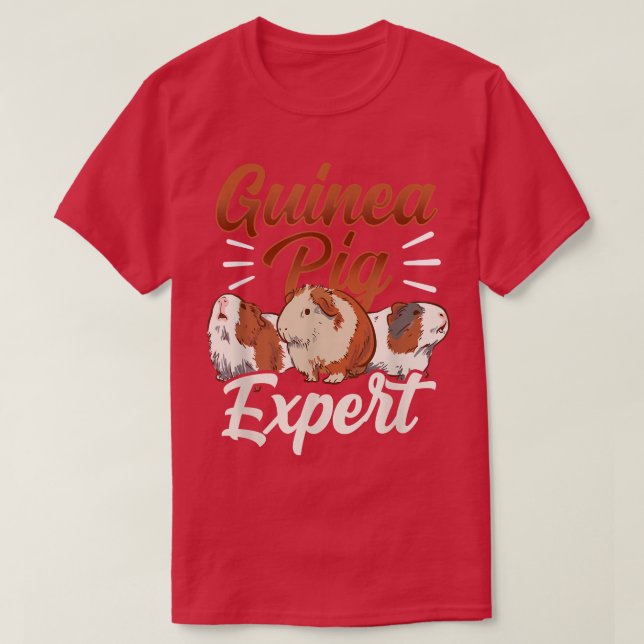 Guineas expert på husdjur (Lover Pet Cute) T Shirt (Design framsida)