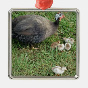Guineas familj - Royal Lila Guinea med nycklar Julgransprydnad Metall