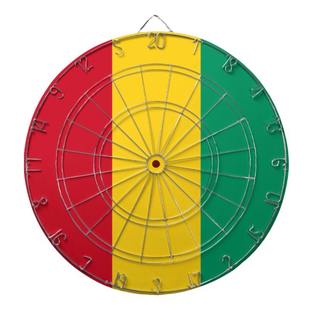Guineas flagga (Afrikas Land) Darttavla (Framsidan)