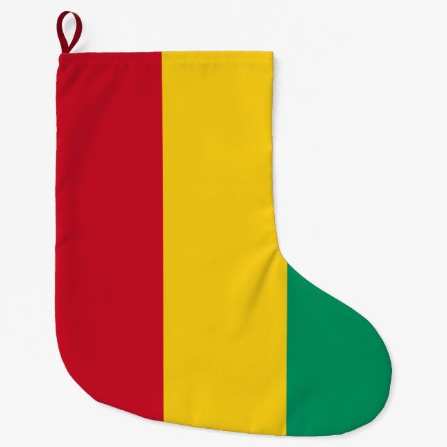 Guineas flagga (Afrikas Land) Stor Julstrumpa (Framsidan)