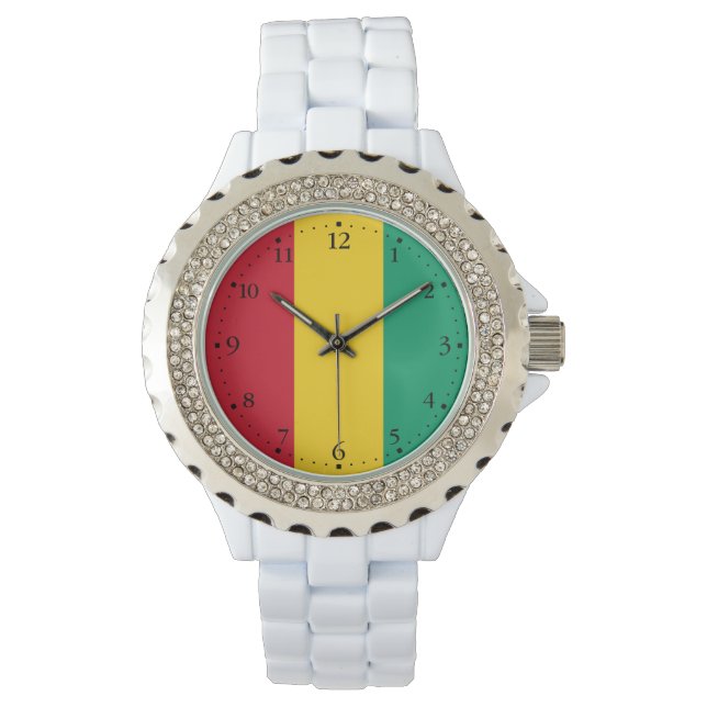 Guineas flagga armbandsur (Framsida)