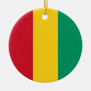 Guineas flagga julgransprydnad keramik
