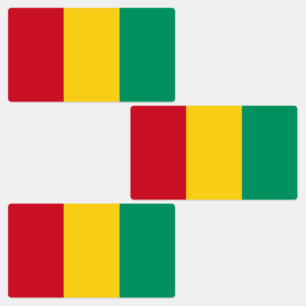 Guineas flagga klistermärke