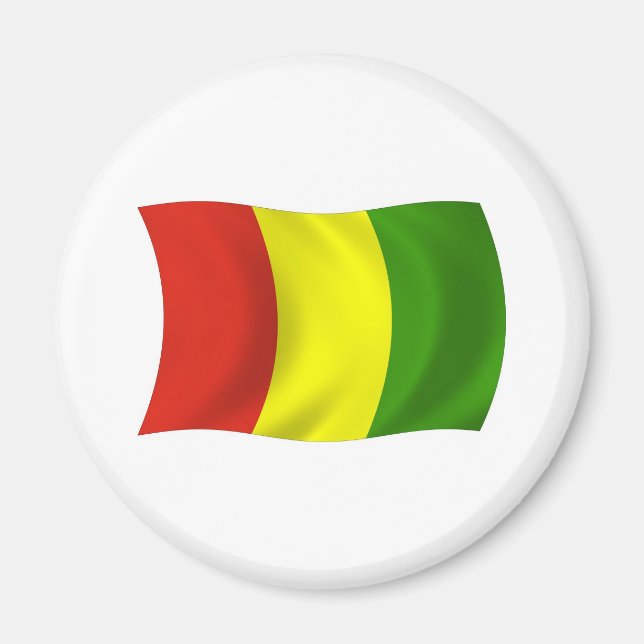 Guineas flagga Magnet (Framsidan)