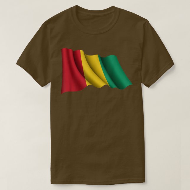 Guineas Flagga Vintage Distress Guineas Flagga T Shirt (Design framsida)