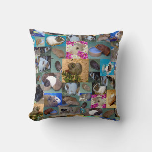 Guineas fotokollage, Cushion, Gris Kudde