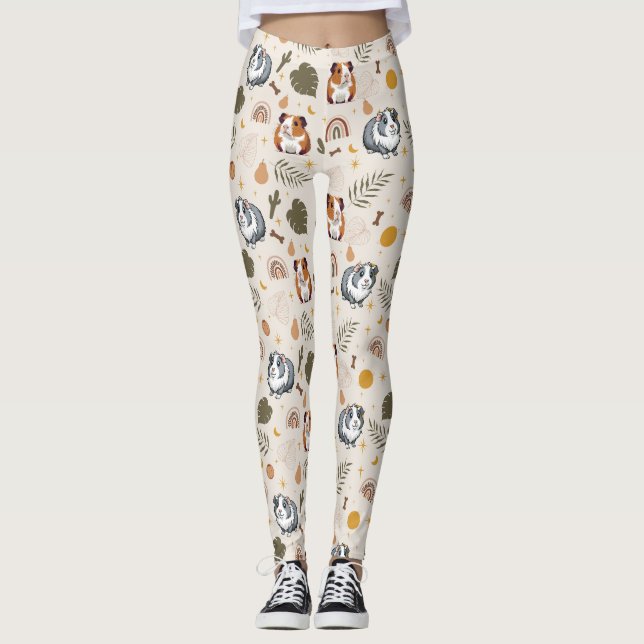 Guineas Gris Älskare Gift Leggings (Framsida)
