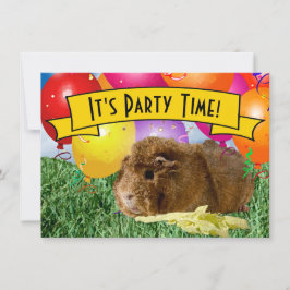 Guineas Gris Barns andra födelsedag Party Inbjudningar